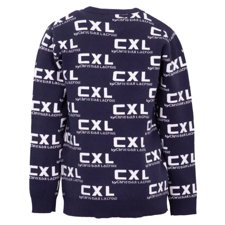CXL BY CHRISTIAN LACROIX Pull uni manches longues col rond imprimé logo Garçon BLEU FONCE Discount