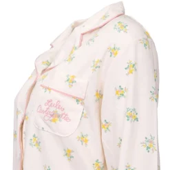 LULU CASTAGNETTE Pyjama fleuri poche brodée Femme JAUNE Discount
