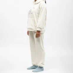 LULU CASTAGNETTE Pyjama polaire à capuche avec broderie Femme BLANC ECRU Discount