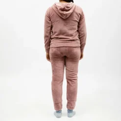 LULU CASTAGNETTE Pyjama polaire à capuche zippé Femme ROSE Best