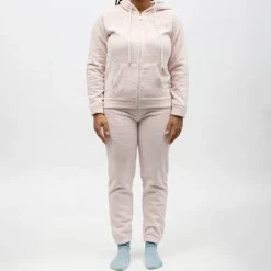 LULU CASTAGNETTE Pyjama polaire à capuche zippé Femme ROSE CLAIR Discount
