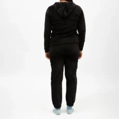 LULU CASTAGNETTE Pyjama polaire à capuche zippé Femme NOIR Discount