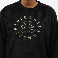 LULU CASTAGNETTE Pyjama polaire doux col rond pantalon regular Femme NOIR Outlet