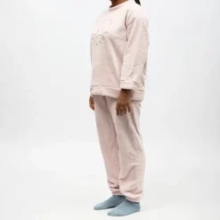 LULU CASTAGNETTE Pyjama polaire doux col rond pantalon regular Femme ROSE CLAIR Hot