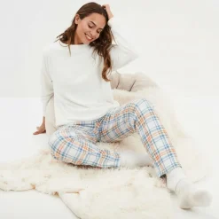 TORRENTE Pyjama polaire motif tartan Femme BLANC Sale