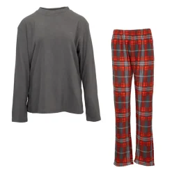 TORRENTE Pyjama polaire motif tartan Femme GRIS Sale