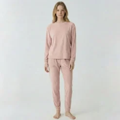 BILL TORNADE Pyjama velours logo 27163 Femme ROSE CLAIR