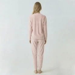 BILL TORNADE Pyjama velours logo 27163 Femme ROSE CLAIR