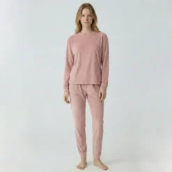 BILL TORNADE Pyjama velours logo 27163 Femme ROSE Discount
