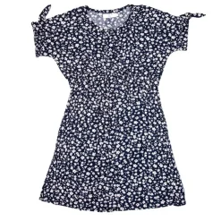 DEELUXE 74 Robe à boutons fleurie Fille Enfant BLEU FONCE Online