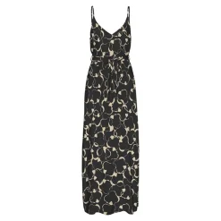 VERO MODA Robe à bretelles col v imprimé Femme NOIR Best