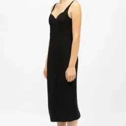 LA PETITE ETOILE Robe à bretelles midi décolleté ruken avec fente Femme NOIR Discount