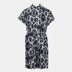 VERO MODA Robe à motifs graphiques avec cordon de serrage Femme BLEU FONCE