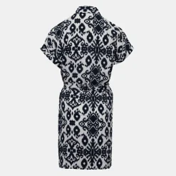 VERO MODA Robe à motifs graphiques avec cordon de serrage Femme BLEU FONCE