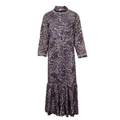 HOLLY AND JOEY Robe boutons bijoux imprimé léopard Viva Femme MARRON Outlet