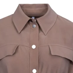 IMPERIAL Robe chemise à clips avec ceinture nocciola Femme MARRON CLAIR Best