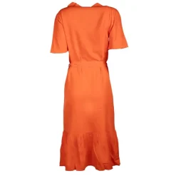 DEELUXE 74 Robe chemise longue Femme ORANGE Hot