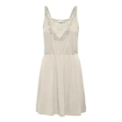 JDY Robe cintrée à la taille avec décolleté à dentelle Femme BLANC ECRU Online