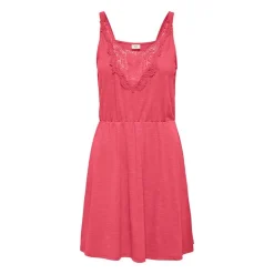 JDY Robe cintrée à la taille avec décolleté à dentelle Femme ROSE Hot