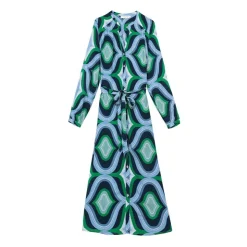 LA PETITE ETOILE Robe clelie geo retro Femme BLEU Discount