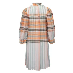 ANTIK BATIK Robe col montant rachelle à rayures s Femme ORANGE