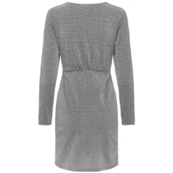 ONLY Robe col V à volant irisée Femme ARGENT Discount