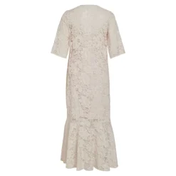 VILA Robe col v longue Nalina 3/4 Rosewater Femme ROSE CLAIR Discount