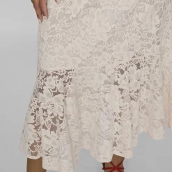 VILA Robe col v longue Nalina 3/4 Rosewater Femme ROSE CLAIR Discount