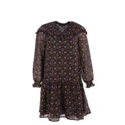 DEELUXE 74 Robe coralise imprimée fleur Femme MARRON Discount