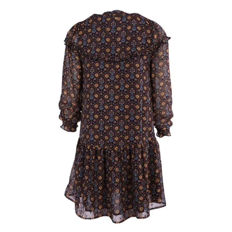 DEELUXE 74 Robe coralise imprimée fleur Femme MARRON Discount