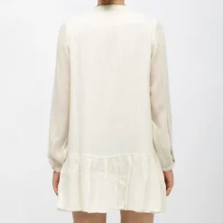 LA PETITE ETOILE Robe courte à rayures roselia col V Femme BLANC ECRU Clearance