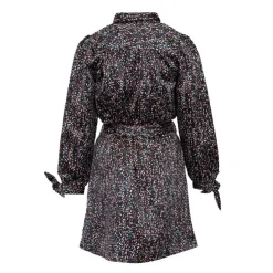 DEELUXE 74 Robe courte Attila à motifs manches à nouer Femme NOIR Online