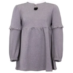 CXL BY CHRISTIAN LACROIX Robe courte col à volants manches longues fille Enfant GRIS CLAIR New