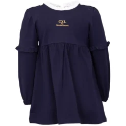 CXL BY CHRISTIAN LACROIX Robe courte col à volants manches longues fille Enfant BLEU FONCE Clearance