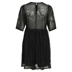 VILA Robe courte dentelle kayle manches 3/4 black Femme NOIR Best