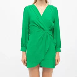 LA PETITE ETOILE Robe courte effet croisé rachel Femme VERT