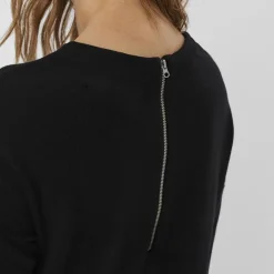 VERO MODA Robe courte e droite zip au dos Femme NOIR
