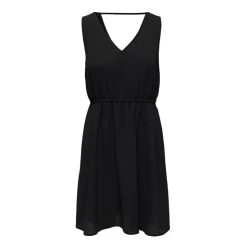 ONLY Robe décolleté en v taille élastique Femme NOIR Best