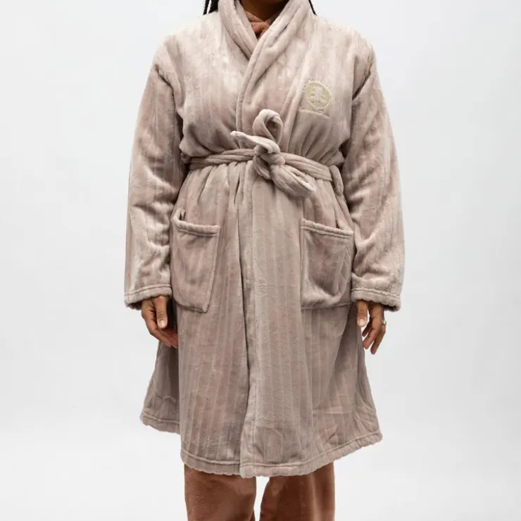 LULU CASTAGNETTE Robe de chambre douce polaire Femme ROSE POUDRE Outlet