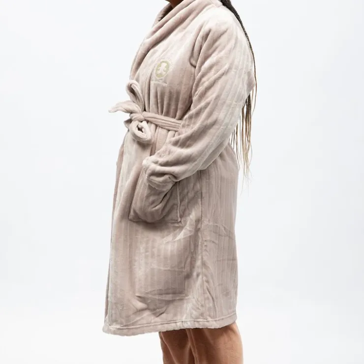 LULU CASTAGNETTE Robe de chambre douce polaire Femme ROSE POUDRE Outlet