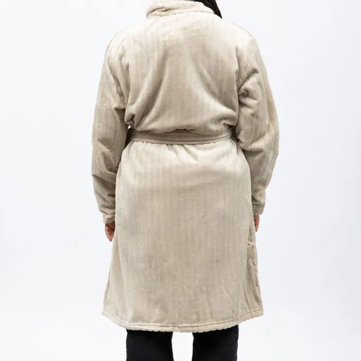 LULU CASTAGNETTE Robe de chambre douce polaire Femme BEIGE Discount