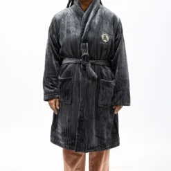 LULU CASTAGNETTE Robe de chambre douce polaire Femme GRIS FONCE Discount