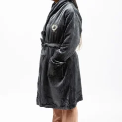 LULU CASTAGNETTE Robe de chambre douce polaire Femme GRIS FONCE Discount