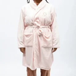 LULU CASTAGNETTE Robe de chambre douce polaire Femme ROSE CLAIR Sale