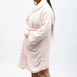 LULU CASTAGNETTE Robe de chambre douce polaire Femme ROSE CLAIR Sale