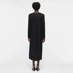 OBJECT Robe de soirée maxi e manches longues avec fente Femme NOIR Best