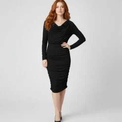 ONLY Robe de soirée moulante col bénitier Femme NOIR Best