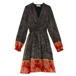 LA PETITE ETOILE Robe dinah imprimée e Femme NOIR