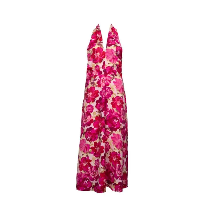 LA PETITE ETOILE Robe dos nu à fleurs s Rhodia Femme ROSE Outlet