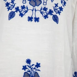 ANTIK BATIK Robe d'été courte avec broderie vana1Femme BLANC Clearance